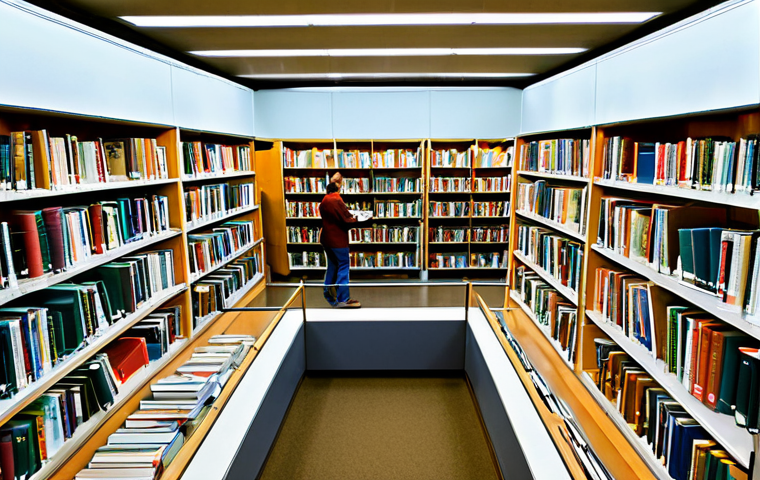 지식 구조화의 이론적 배경 - **
"A brightly lit, modern library with rows of bookshelves meticulously organized using the Dewey ...