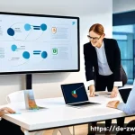 Home 22 조직 문화를 바꾸는 지식 관리 - **Prompt: Collaborative Knowledge Exchange in a Modern Office**
A group of diverse professionals...