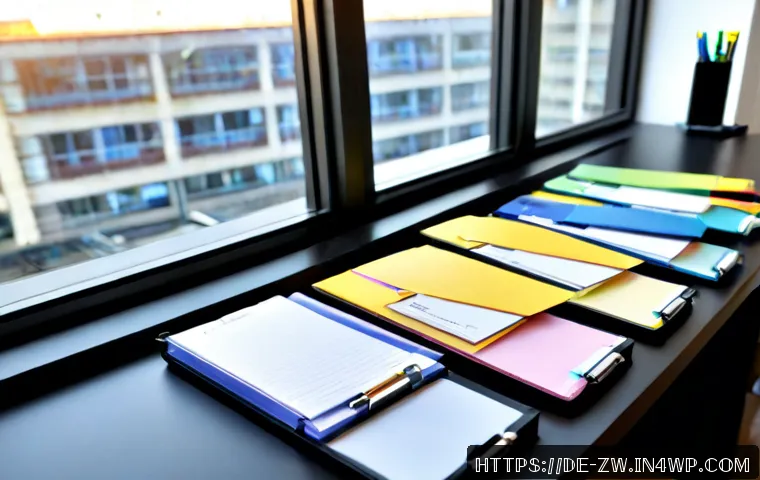Home 17 지식 구조화 시스템의 운영 방법론 - Photorealistic modern German office workspace showing a knowledge structuring workflow: neatly arran...